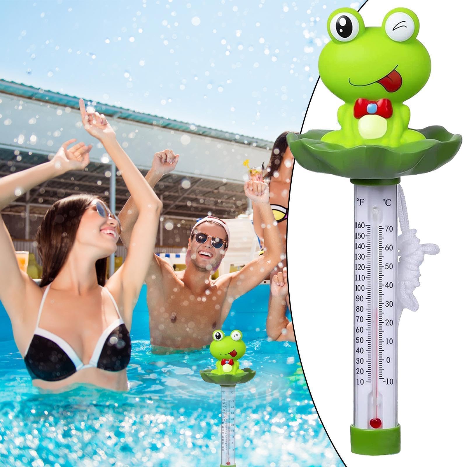 Termometro galleggiante per piscina con design infrangibile e