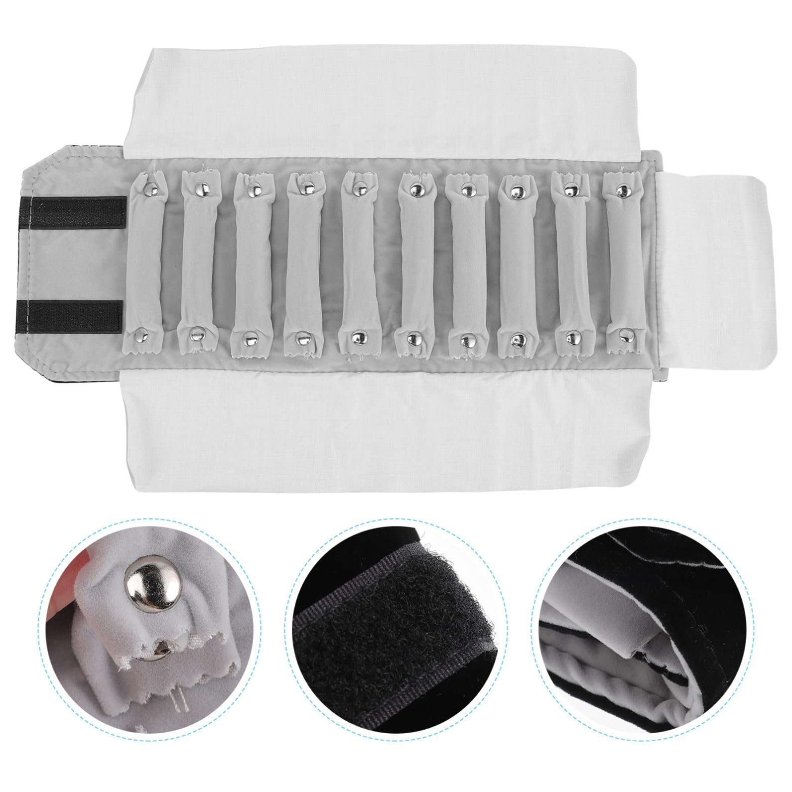 Sewroro Estuche Enrollable para Joyas Gran Capacidad, Organizador Portátil para Anillos y Pulseras, Bolsa de Viaje de Terciopelo para Eventos y Desplazamientos