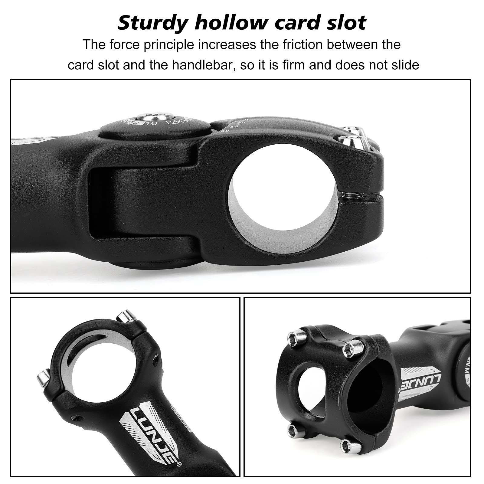JUPSK Potence Réglable,± 60 Degrés Adaptateur De Tête D'extension De Fourche De Vélo 110mm, La Tige De Guidon De Vélo RéglablePostuler à Pour VTT, Vélo De Route, BMX