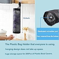 Vista 3 de 200 fundas elásticas reutilizables para tazones, cubiertas de plástico para alimentos con bordes elásticos, tapas herméticas y elásticas