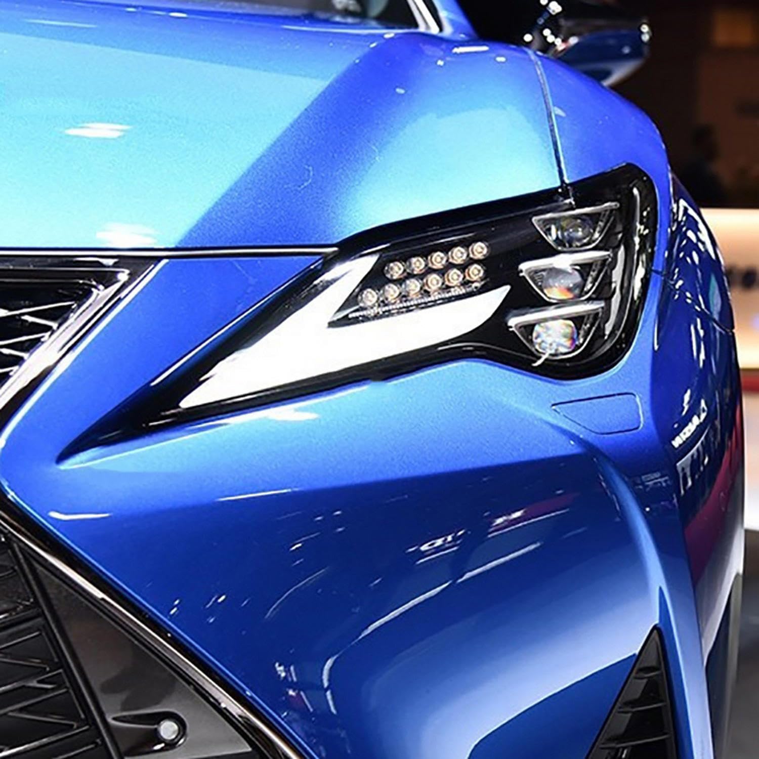 JCAKES Car Headlight Protective Film Vinyl Restoration Transparent Black TPU Sticker，for Lexus RC 2019-2021 Accessories