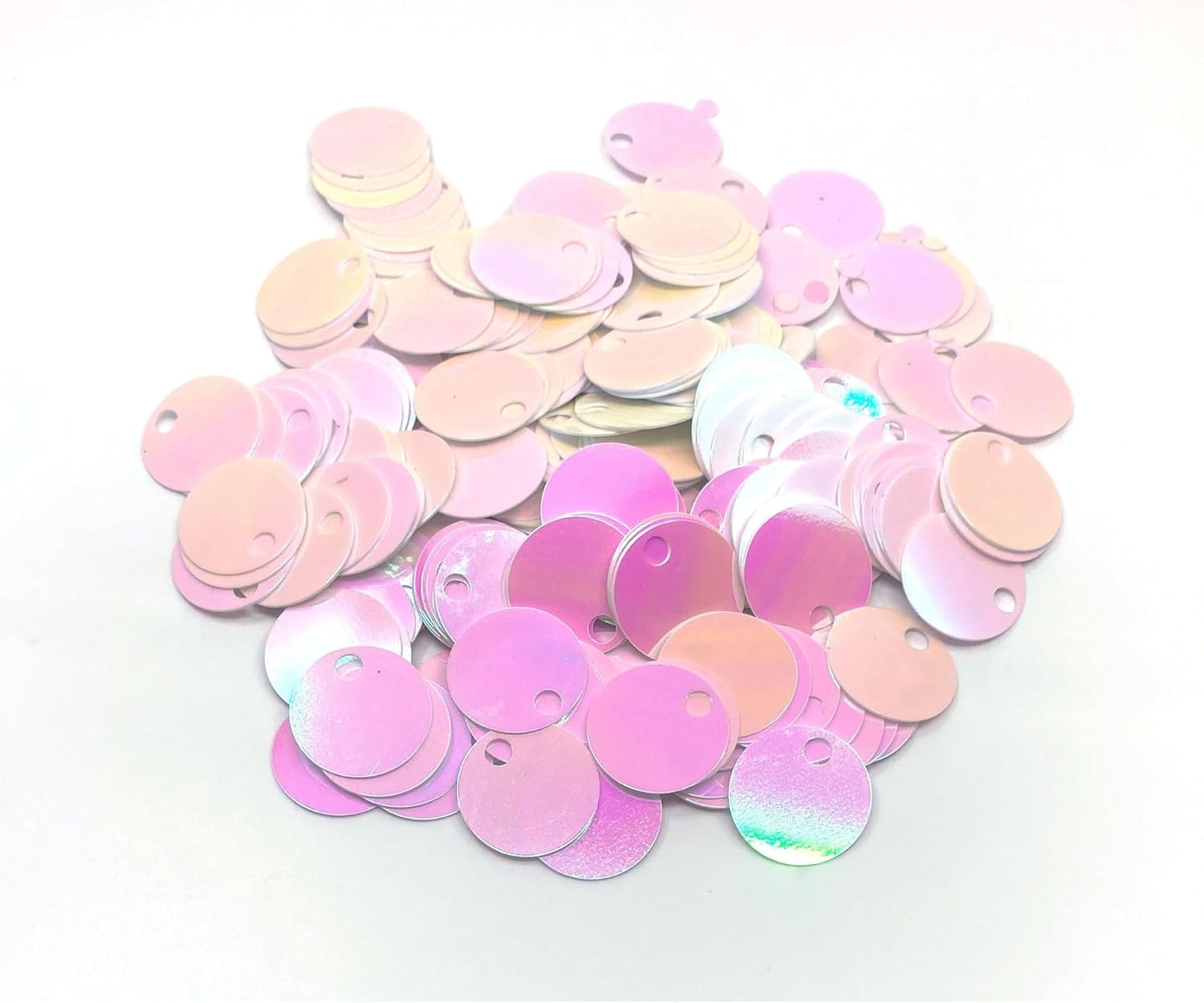 20 mm Flat Round Sequin Paillettes, 285 Pcs 20 mm, Hole 4 mm Mix Color Assortment Acrylic Sequin - 1,76 Ounce (50 Grams) (9 Mixed Color)