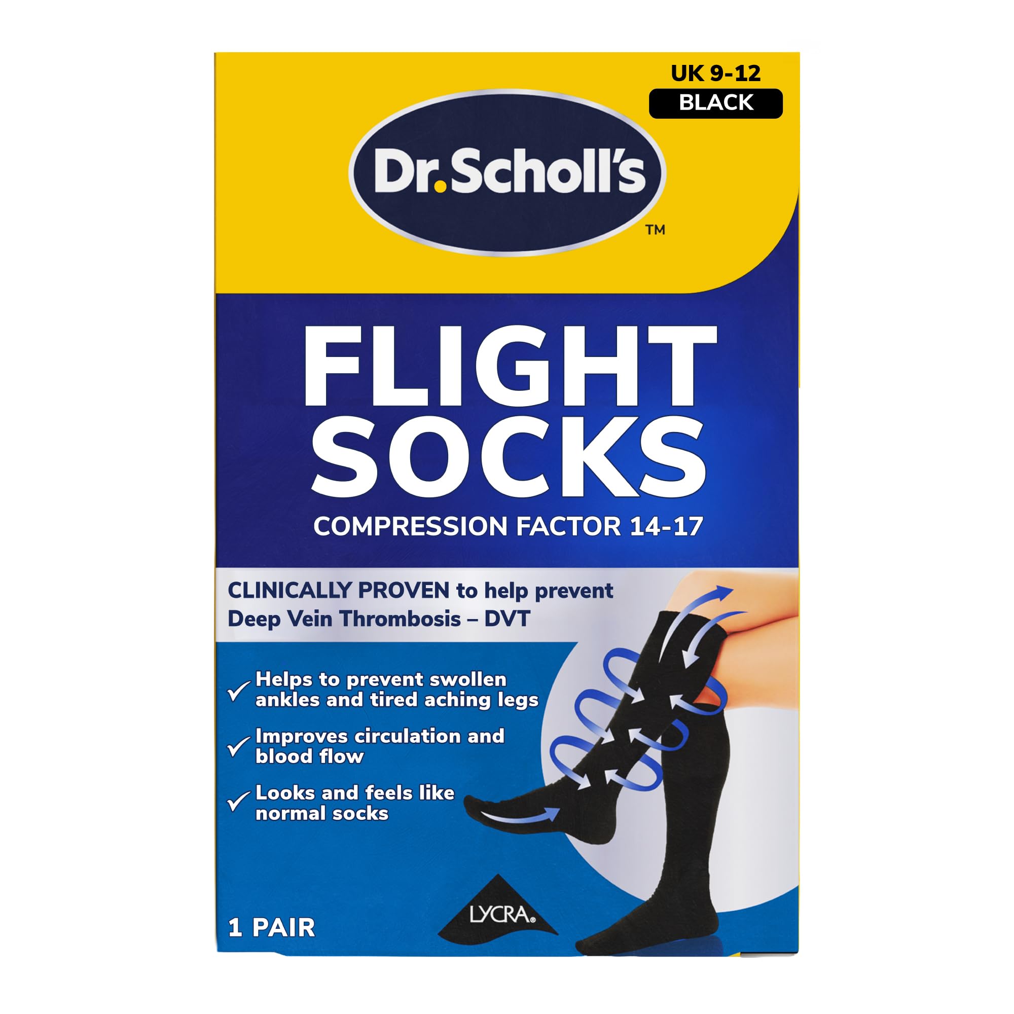 Scholl Fußpflege, Flugsocken Klasse I, schwarz