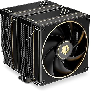 ID-COOLING FROZN A620 GDL Limited Edition Dual-Tower Air CPU Cooler, 6 Heatpipes, Dual 120x120x27mm FDB Fans, Black CPU Cooler with Golden Lines Decorated, Support LGA1851/1700/1200/115X; AMD AM5/AM4
