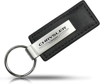 AU-TOMOTIVE GOLD, INC. Chrysler Black Leather Keychain