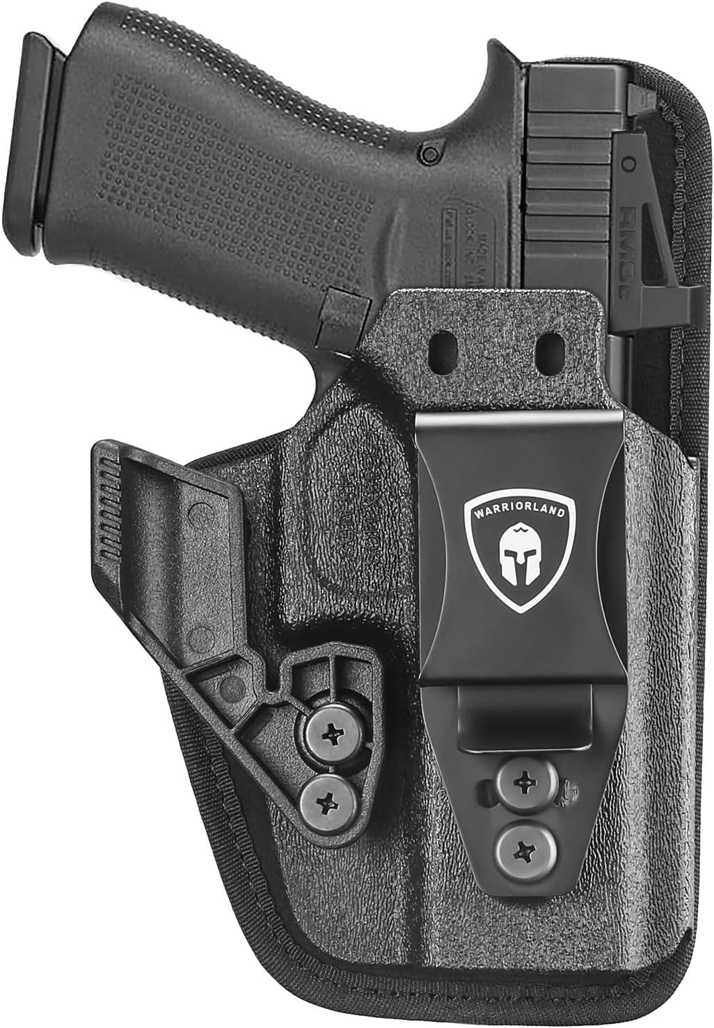 WARRIORLAND IWB Hybrid Holster, Compatible with Glock 43X / 43X MOS / 43/48 MOS / G48 - Optic Ready, Concealed Carry Holster, Adj. Carry Height & Cant & Retention | Ultimate Comfort | Right Hand