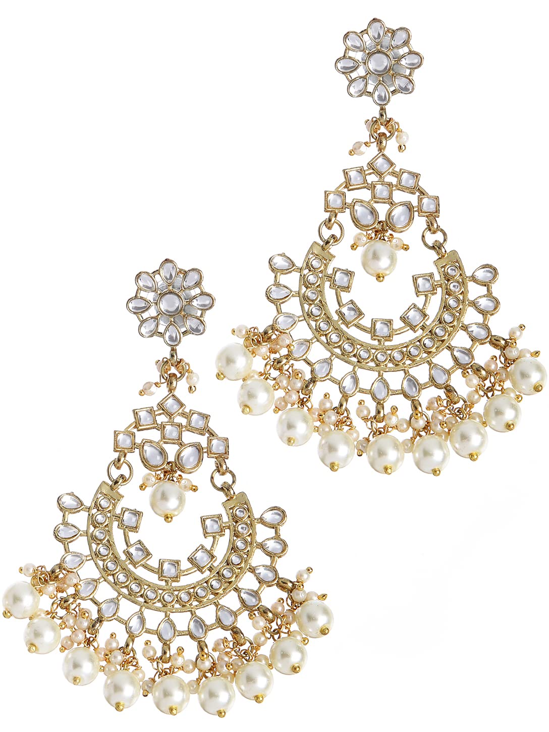 Karatcart Gold Plated Pearl Studded Kundan Chandbali Earrings For Womens - Review, Price and Buying Guide