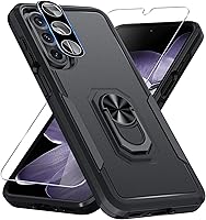 Vista 41 de Janmitta Funda compatible con Samsung Galaxy A14 5G con protector de pantalla + protector de lente de cámara, funda resistente de servicio pesado