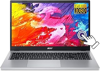acer Aspire Slim Laptop 2023 Newest, 15.6" Touchscreen FHD Display, 16GB DDR5 RAM 512GB SSD, AMD Ryzen 5 4-Core Processor, WiFi 6, Bluetooth, HD Webcam, HDMI, Type-C, Windows 11 +GM Mousepad
