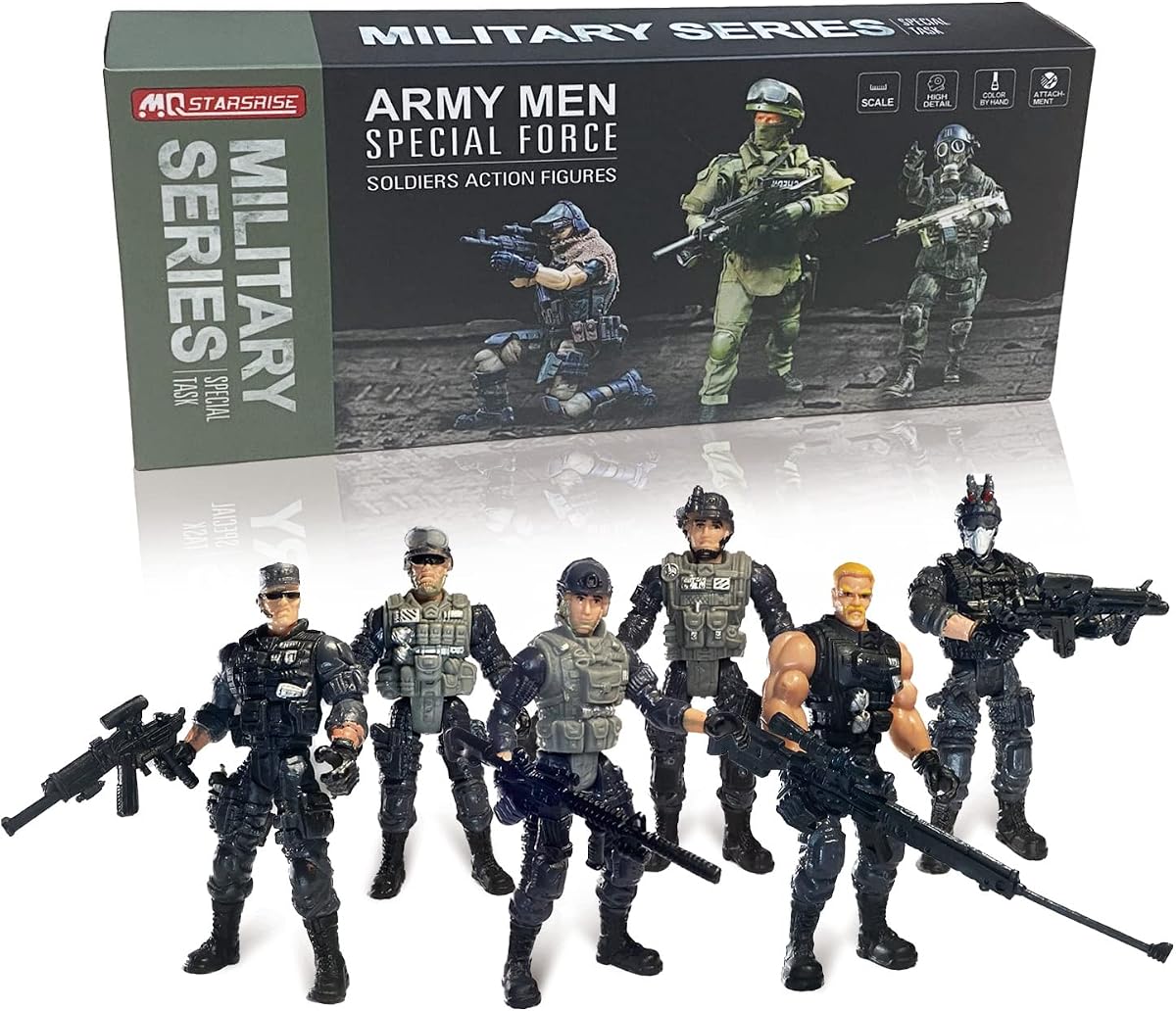 Army Men Action Figures, Soldiers Toys for Boys 4-7