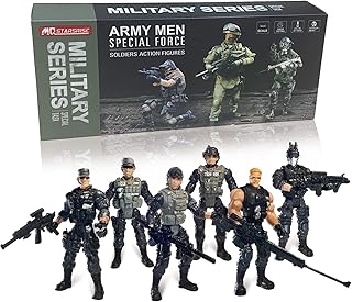MQSTARSRISE Army Men Toy Soldiers,Soldiers Toys Army Men Set for Boys 4-7,Army Men Action Figures Military Playset Toy with Weapon for Toddlers Age 8-12 ,Boys Toy Bithday Gift for Boys Kids Age 4-7