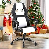 Vista 11 de Silla ergonómica de oficina, silla de escritorio barata, silla de juegos de PC de malla con soporte lumbar, respaldo alto ajustable, silla