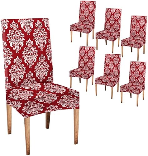 Miniatura 112 de CAPSCEOLL Fundas para Sillas De Comedor 6 fundas de asiento de silla, extraíbles y lavables, fundas para sillas Parson para comedor, sala de estar