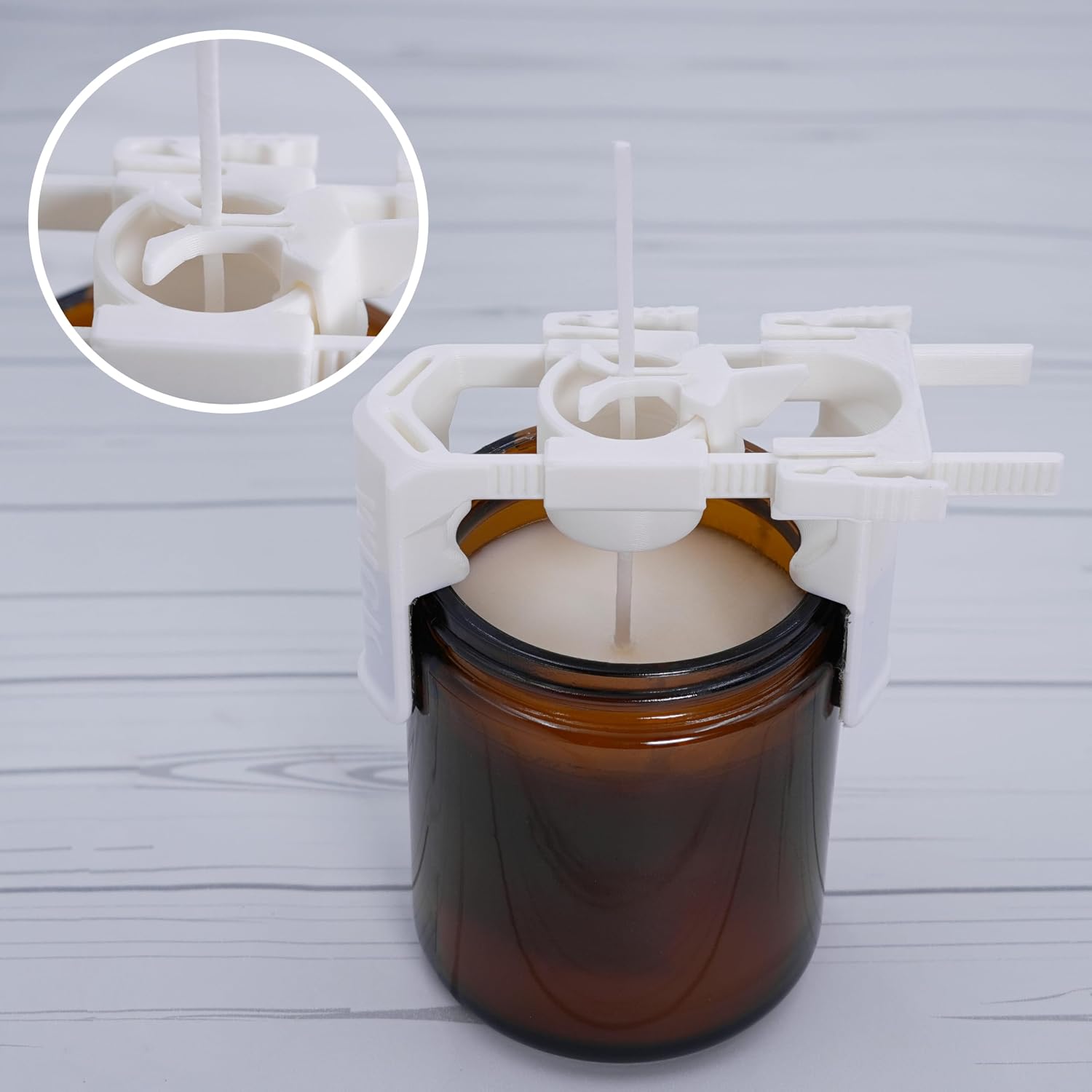 Wick Set Go Candle Wick Adjustable Centering Tool (White - 1 Pack)