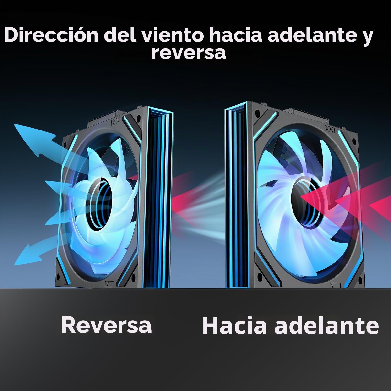 TZMRIT Interstellar-V2 Ventilador de Flujo Inverso Negro, Infinity Fan 120 mm, PWM ARGB RGB