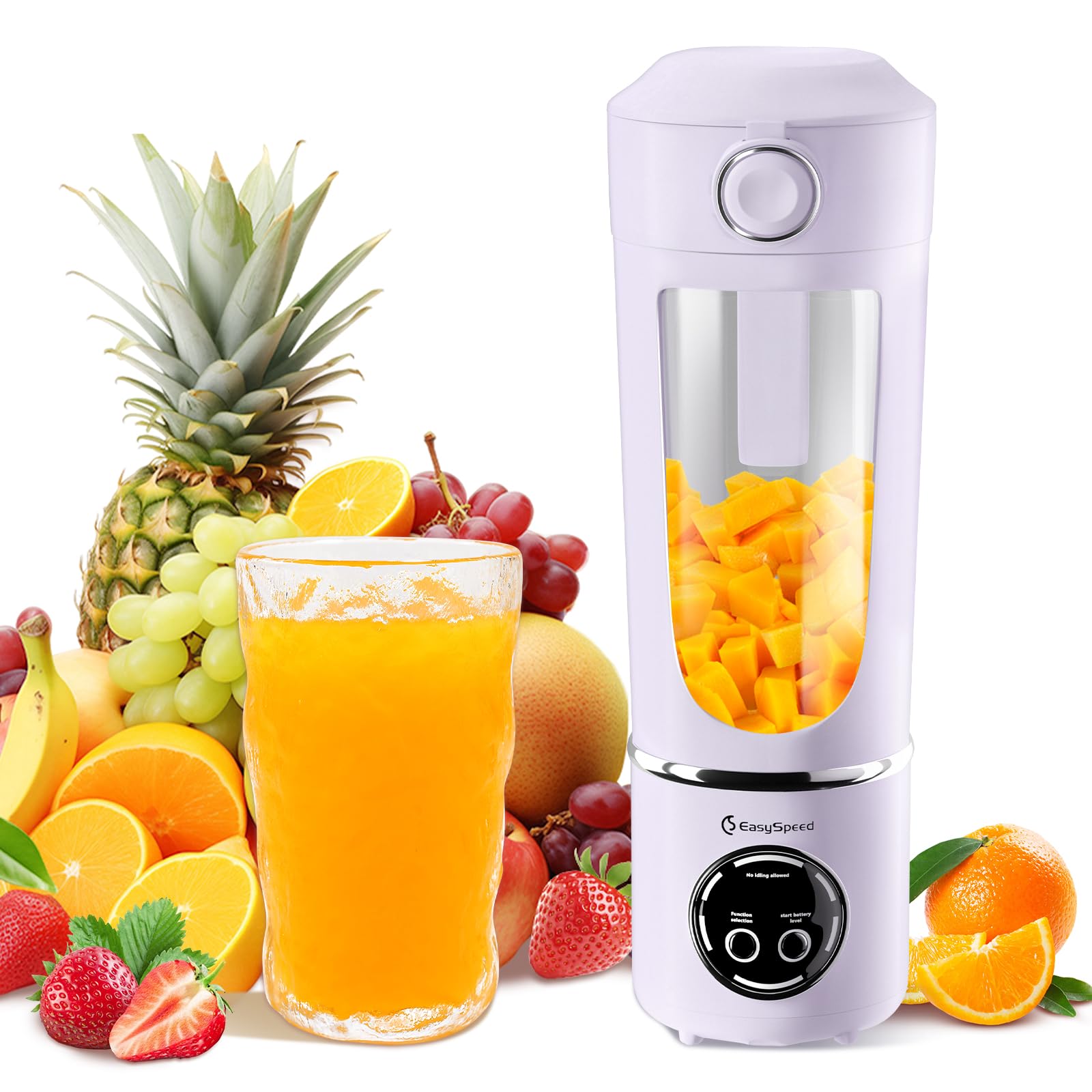 Mini mixeur portable rechargeable par USB, mini mélangeurs pour milkshakes et smoothies, 400 ml portable pour fruits et légumes avec 6 lames et couvercle de voyage, pour voyage, salle de sport Mini mixeur portable rechargeable par USB, mini mélangeurs pour milkshakes et smoothies, 400 ml portable pour fruits et légumes avec 6 lames et couvercle de voyage, pour voyage, salle de sport