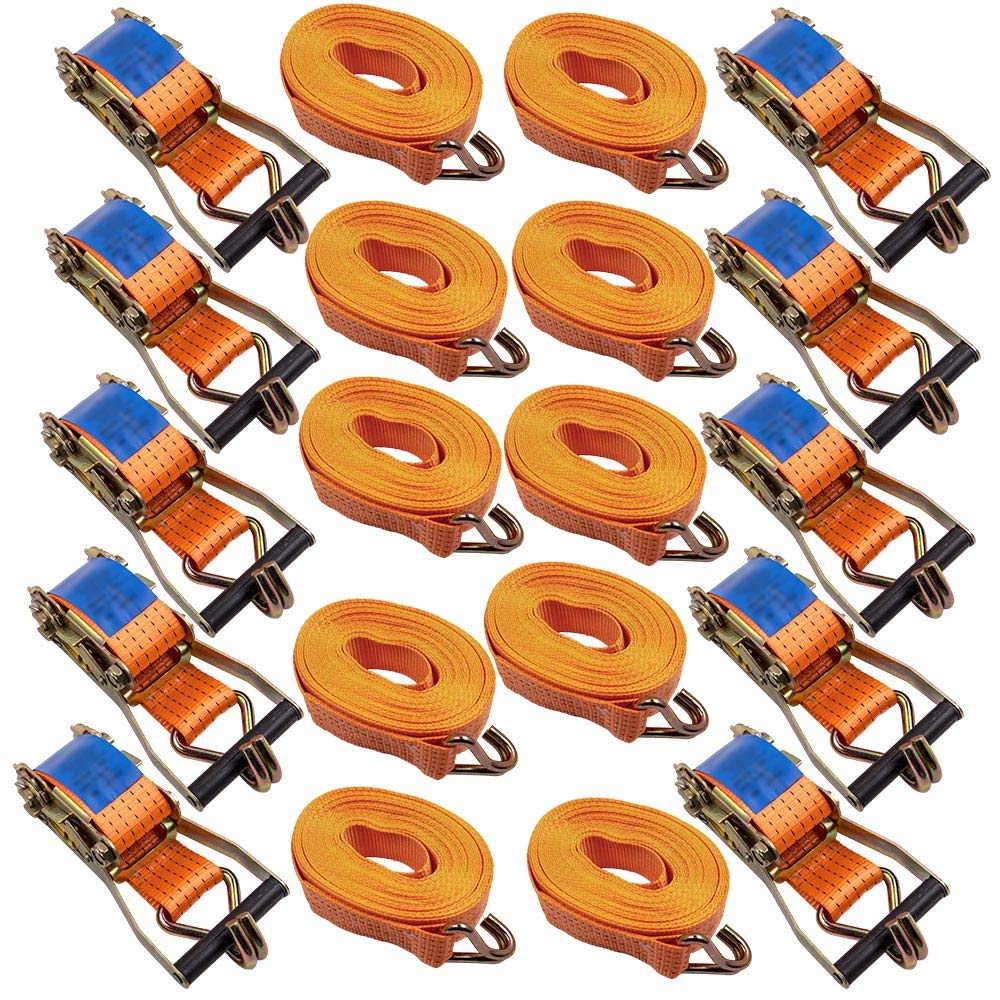 MaXpeedingrods Cinghie Di Ancoraggio 10 Pezzi - 5000kg, Con Cricchetto E Ganci, Per Trasporto Sicuro - Foto 10