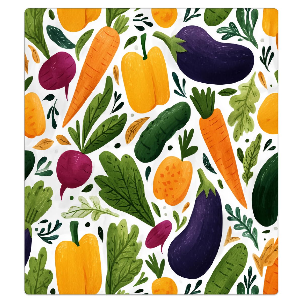 Mexpekil Adesivo decorativo per lavastoviglie con motivo di verdure in stile cartone animato, 58 x 66 cm, adesivo decorativo per lavapiatti per porta d'ingresso, impermeabile, pannello