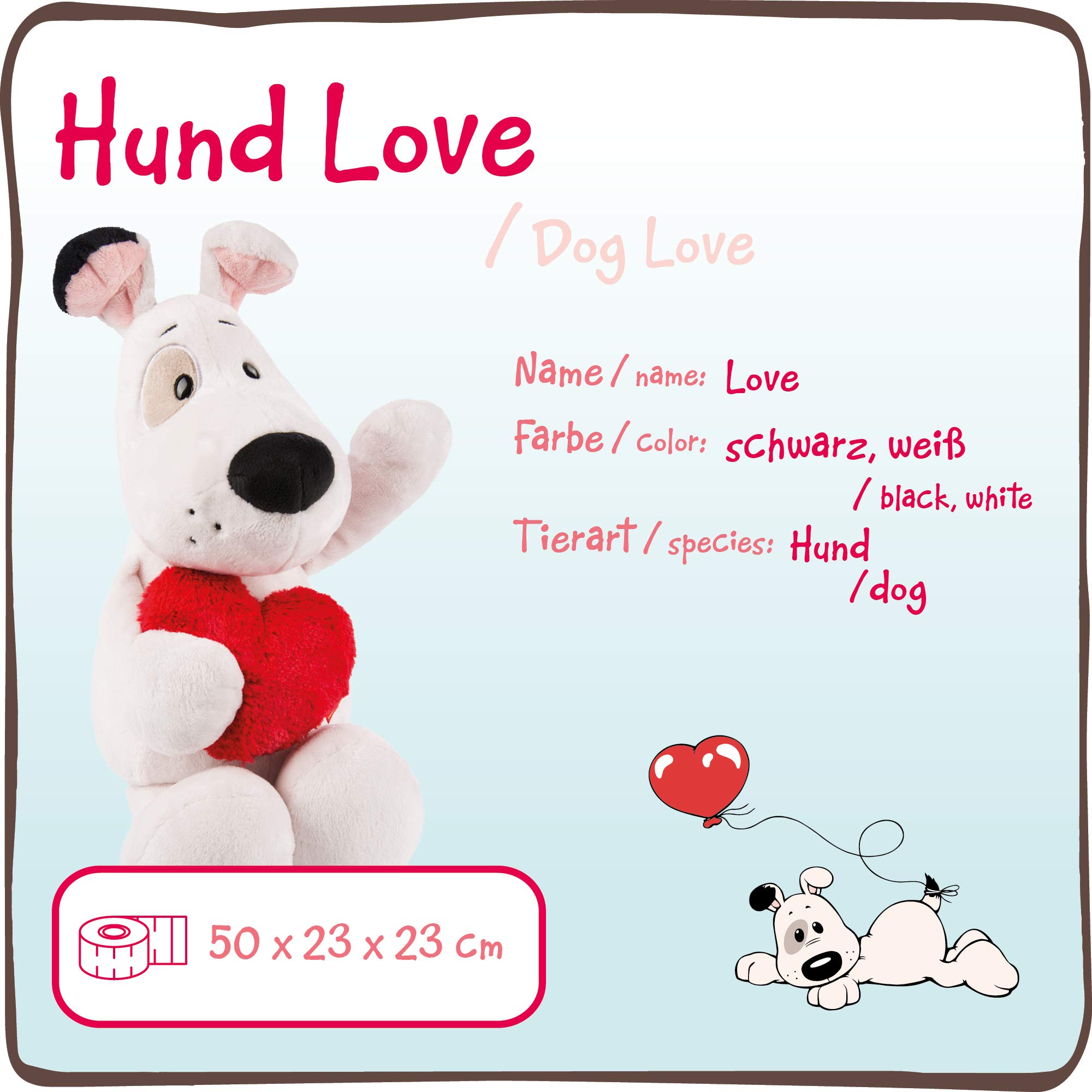 日本未発売　入手困難品　NICI ぬいぐるみ　love20 ドッグ　犬 Amazon.co.jp: NICI(ニキ) Love20 ドッグ クラシック 50