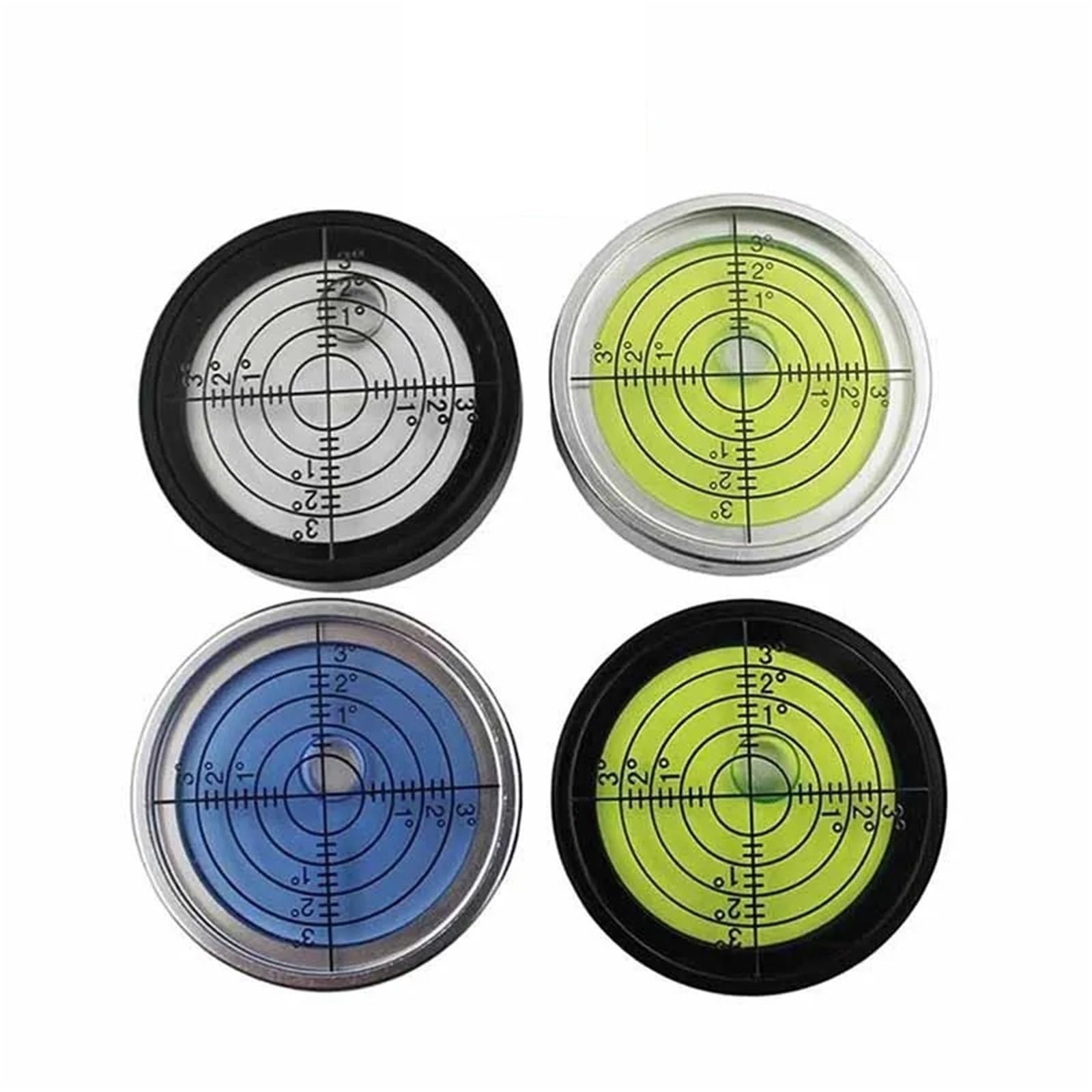 Niveau à bulle magnétique circulaire universel, haut-parleur à bulle, diamètre 40x10mm, 1 pièce(WHITE)