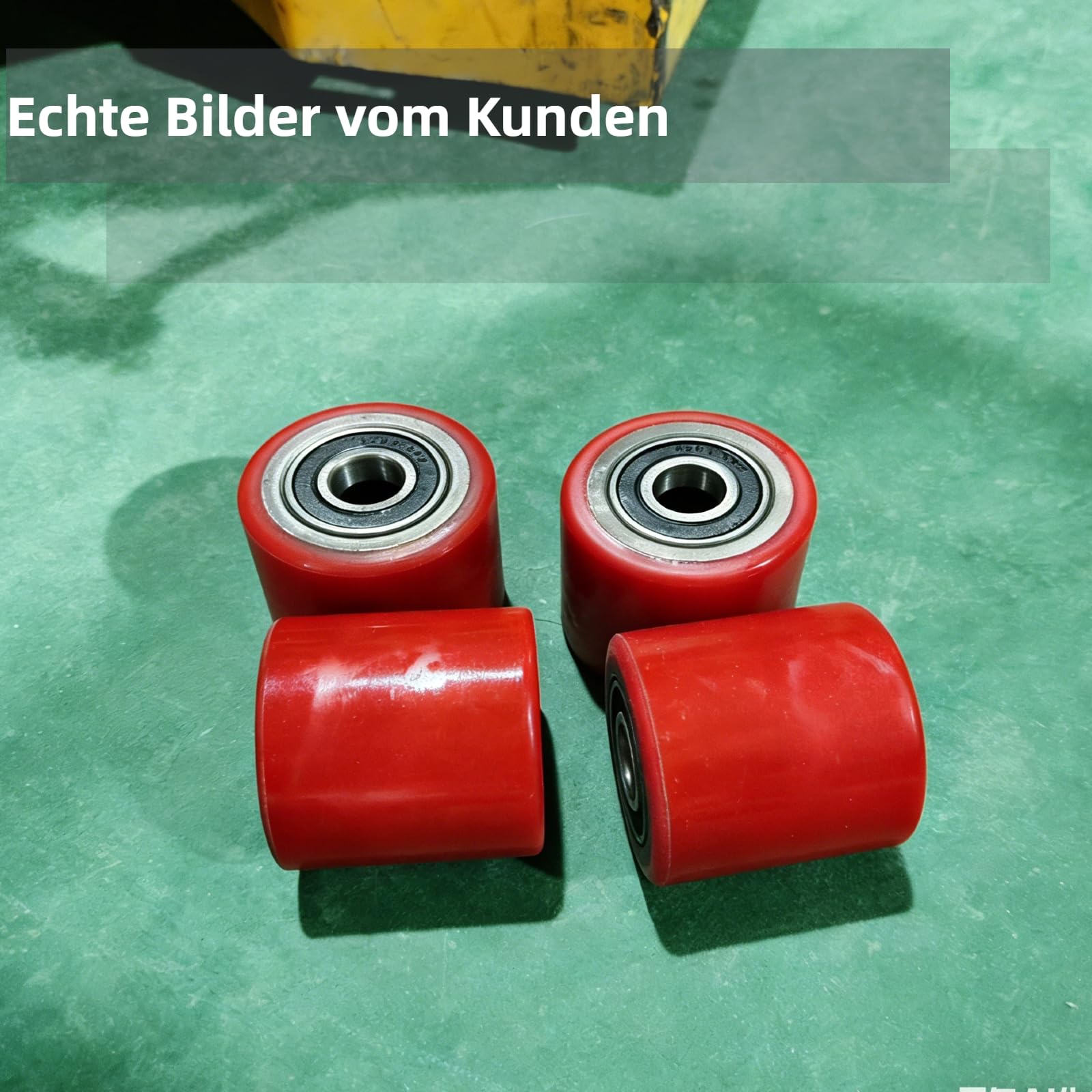 4 Stück 80 x 70 mm Polyurethan Hubwagenrollen Kugellager Räder für Hubwagen Ersatzteilen Ersatzrollen Belastung bis 600 KG