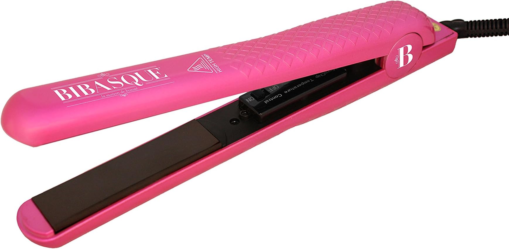 BIBASQUE Belle Femme 1.25" Pink Metallic Ceramic Flat Iron