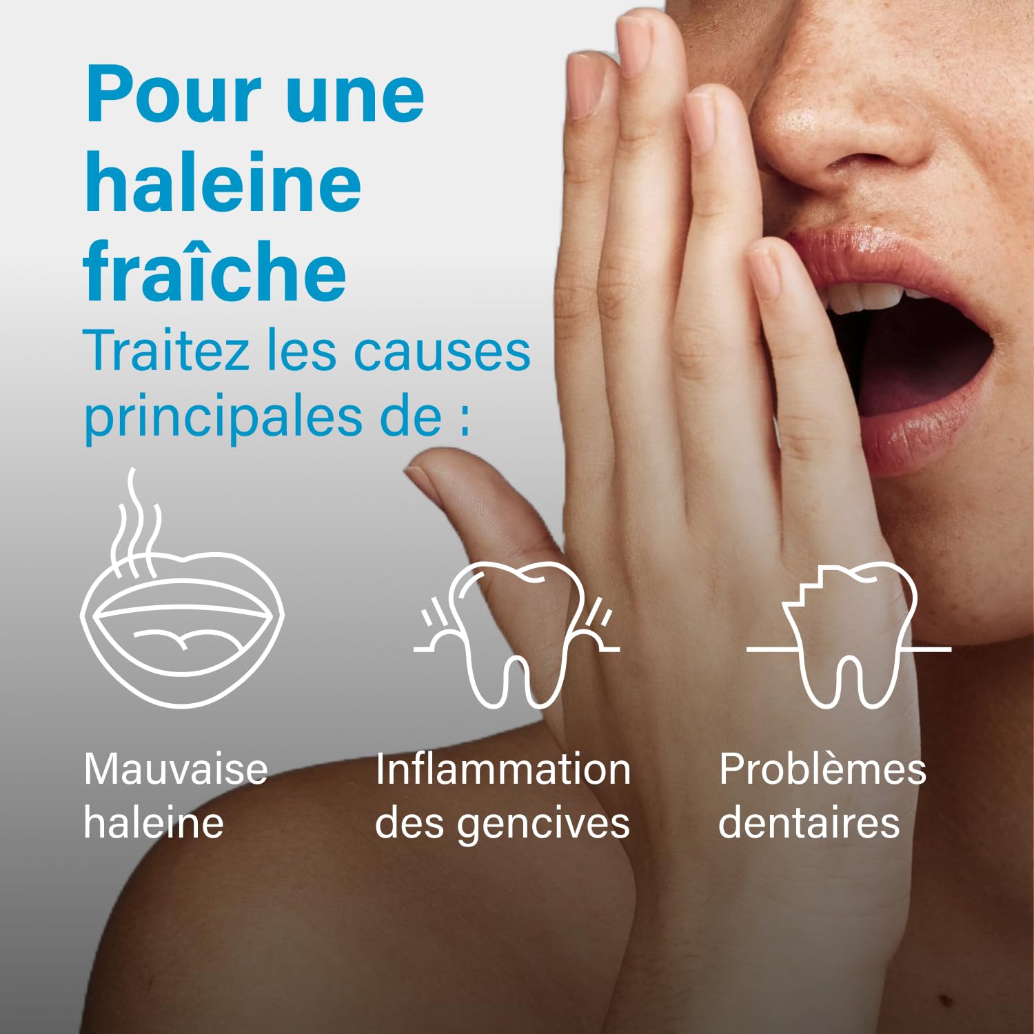 Nupure Probadent pastilles à sucer probiotique flore buccale vitamine D 5 μg goût citron hygiène buccale 90 gélules