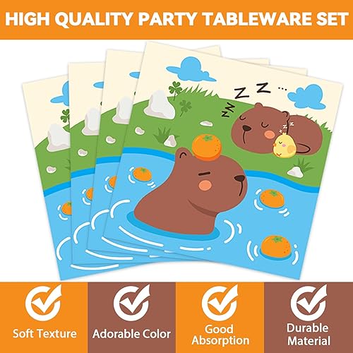 Miniatura 123 de 96 piezas de suministros de fiesta de cumpleaños florales de cumpleaños, platos de papel, servilletas, flores de oro rosa, decoraciones de fiesta