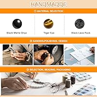 Vista 20 de Triple Protection Bracelet - for Protect & Balance - Energy Crystal Handmade Bracelets for Men Women Blue