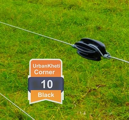 UrbanKheti Corner Insulator for Solar Fencing Indias No 1 Agriculture Product for Zatka Machine/Electric Fencing/Garden/Farm (Extra Long-Lasting) (Pack of 10)