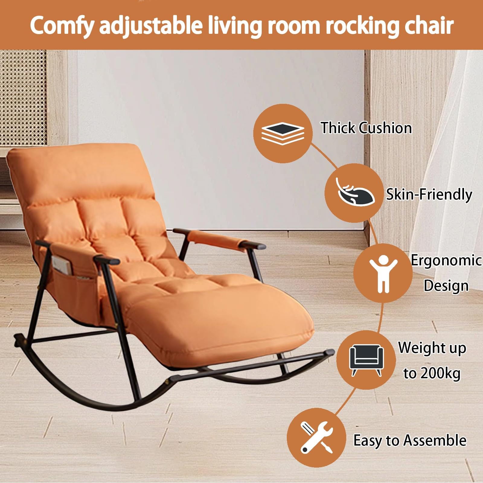 Sillon Relax,sillones Para El Salón,butacas De Salon,mecedora Lactancia,Mecedora Ajustables En Seis Posiciones,sillon Lectura,sillones,sillón Relax,butaca Dormitorio,silla Dormitorio,sillones Relax (