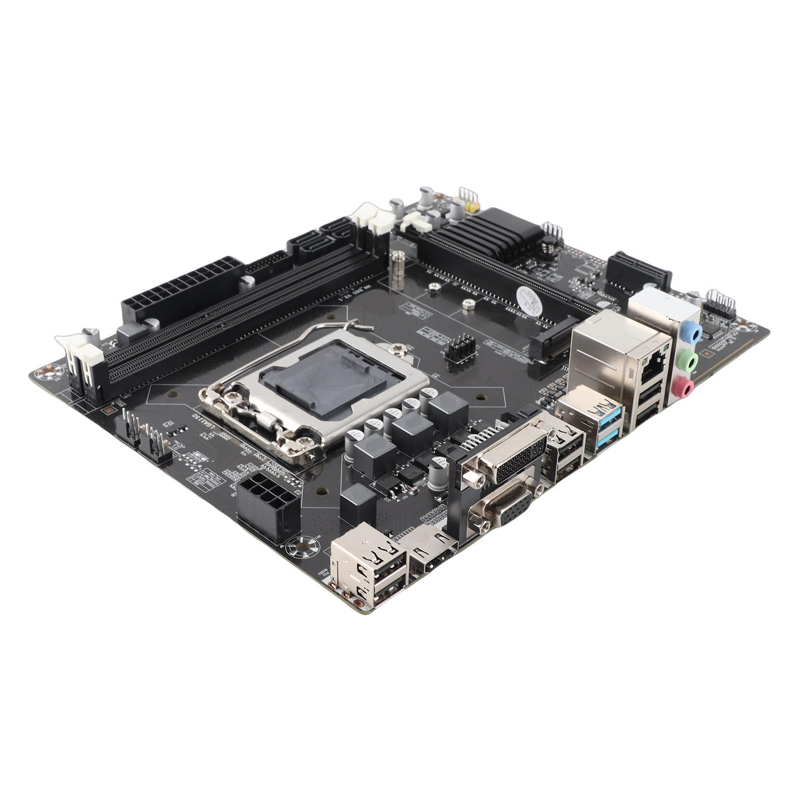 Placa Base para PC B85, Placa Base para Computadora de Escritorio Disco Duro M.2 Interfaz de CPU de 1150 Pines Tarjeta de Red 100M con Puente de Conversión de Modo NVME/SATa