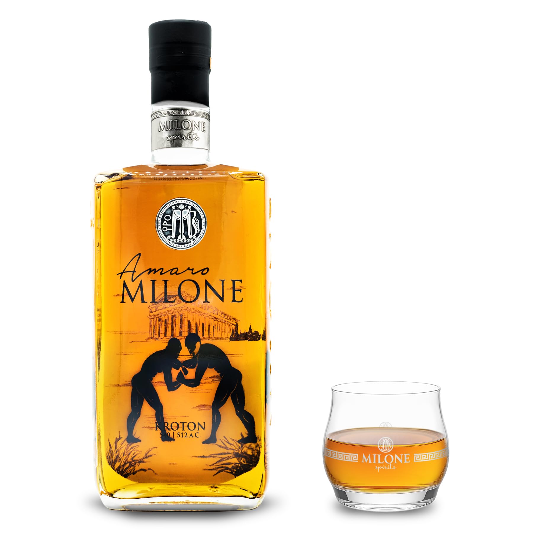 Amaro Milone 70 cl - Liquore Digestivo alle Erbe (35% Vol.) - Premiato come Miglior Amaro Artigianale al Mondo nel 2022 - Gusto Deciso e Rinvigorante