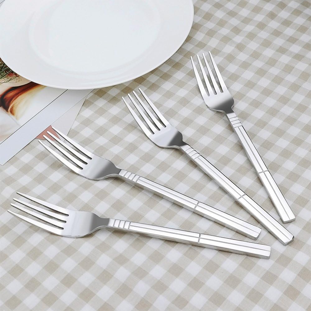 Saedy Stainless Steel Dinner Forks, 7.9 Inches, 12 Piece Table Forks Set