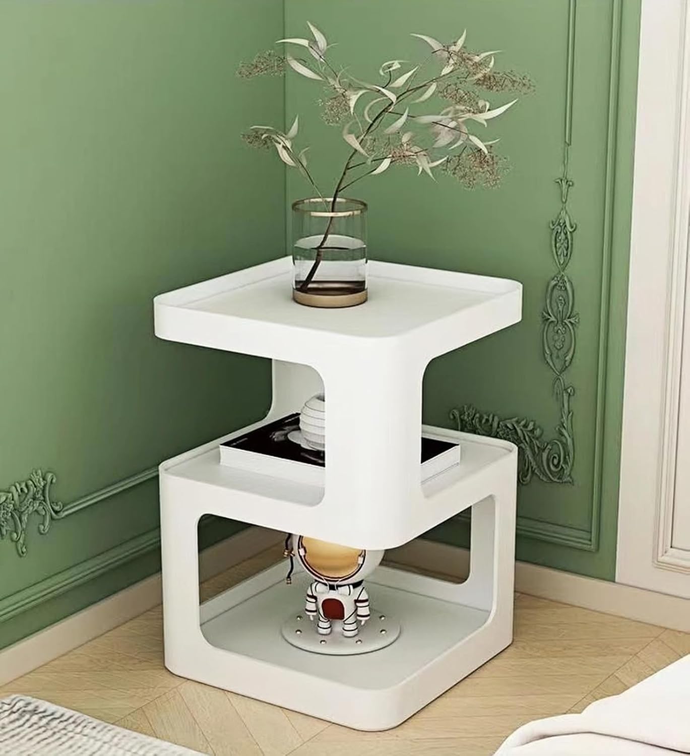 Amazon｜サイドテーブル S字ラック ナイトテーブル オープンラック お洒落 見せる収納 多機能 おしゃれ 軽量 シンプル ソファー