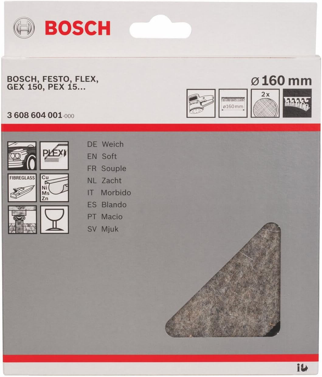 Bosch 3608604001 160 mm Polishing felt soft