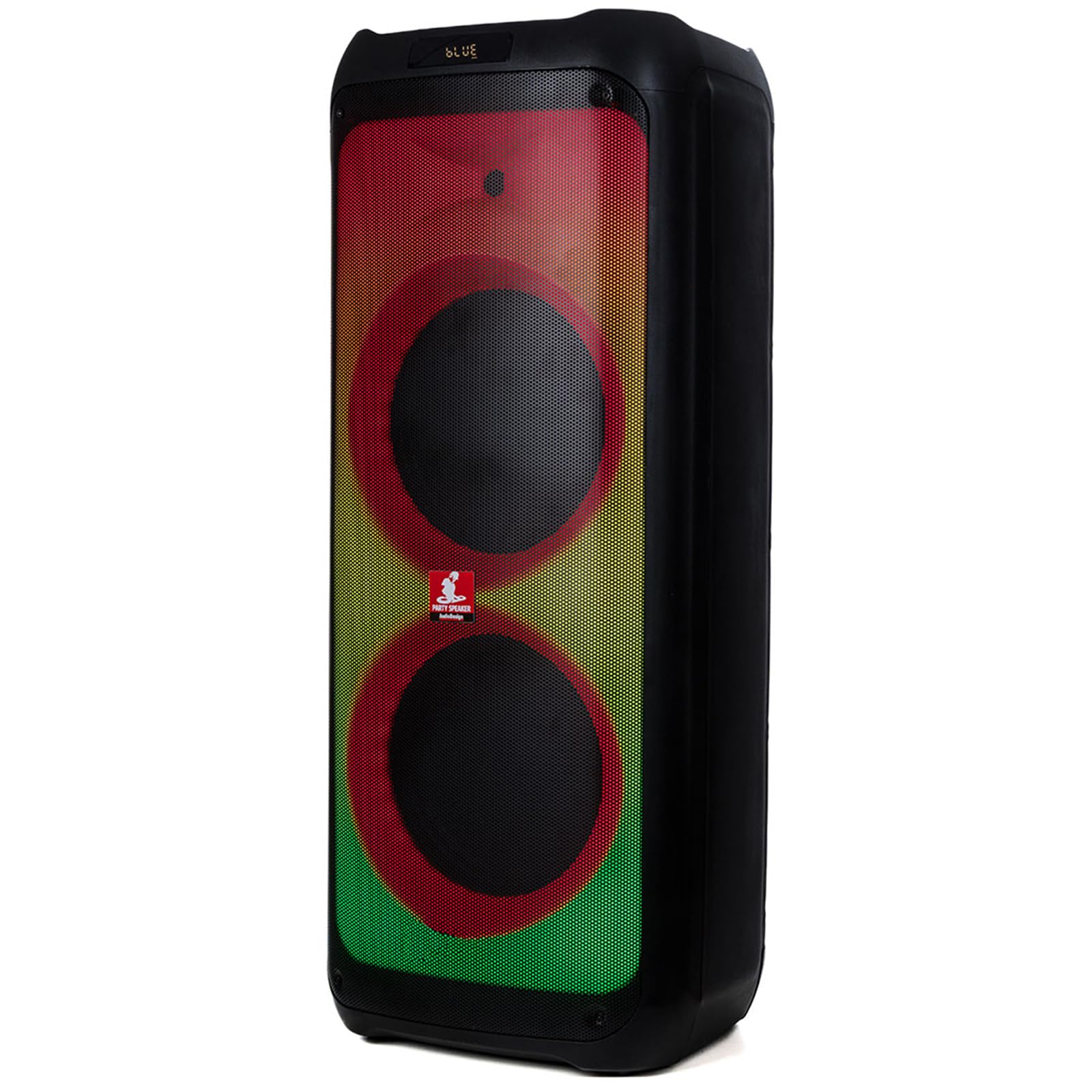Cassa Bluetooth Professionale, 1050W, 2 Woofer 12", Batteria Ricaricabile, Radio FM, Luci LED, Microfono Incluso