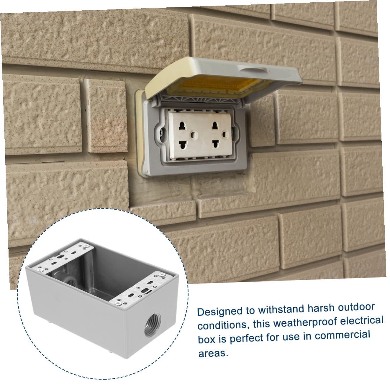 Uonlytech 2 Piezas Caja Impermeable Para Exteriores Cubierta Para Enchufe De Cable Conector De Cable Impermeable Enchufe Exterior Enchufe Impermeable Enchufe De Aleación De Aluminio