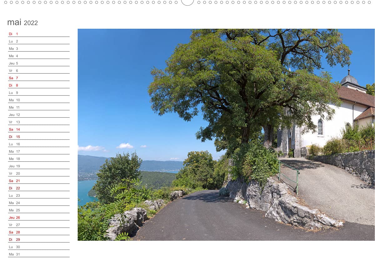 Coup d'oeil sur le Lac d'Annecy (Premium, hochwertiger DIN A2 Wandkalender 2022, Kunstdruck in Hochglanz): Paysages superbes présentant un intérêt ... majeur. (Calendrier anniversaire, 14 Pages )