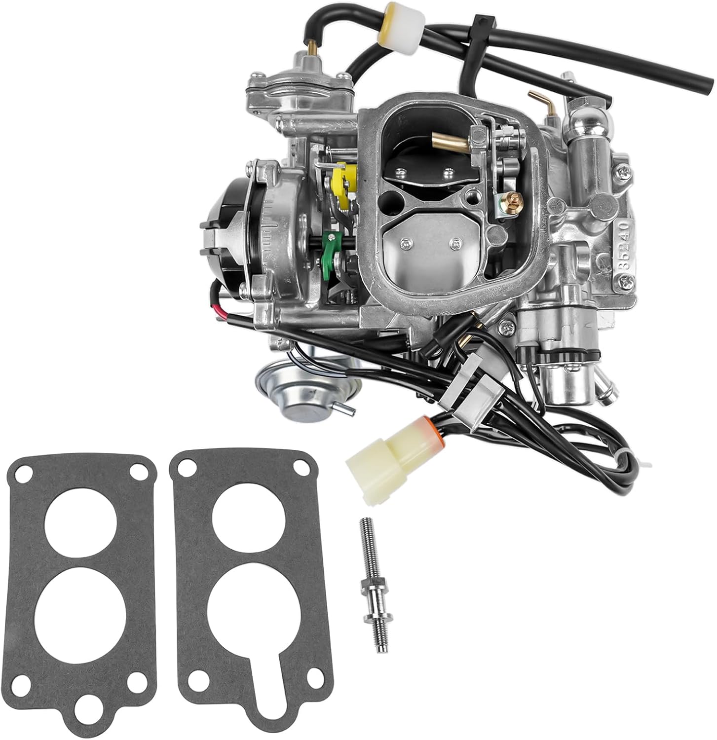 GELUOXI TOY-505 Carburetor Carb 2-Barrel Replacement for 1981-1986 Toyota Pickup 2.4L 22R Engine with Round Plug Connector C4036, 35290