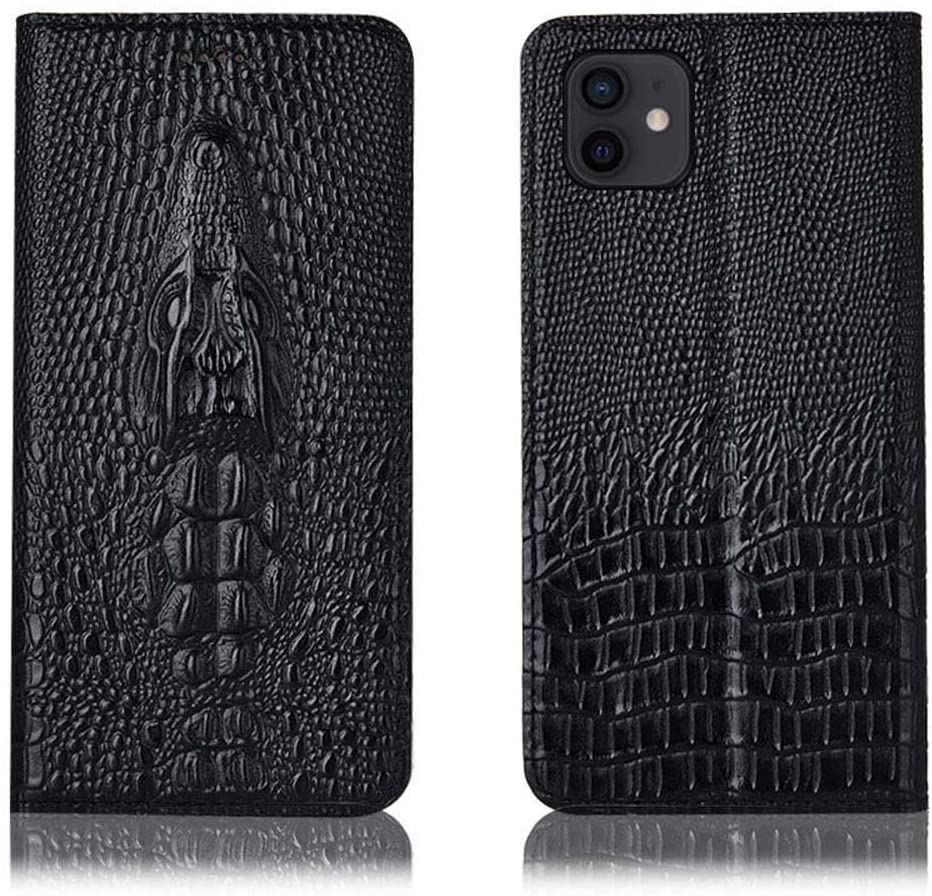Custodia In Pelle Di Coccodrillo Per IPhone 12: Con Anello Porta E Supporto Magnetico Per Auto