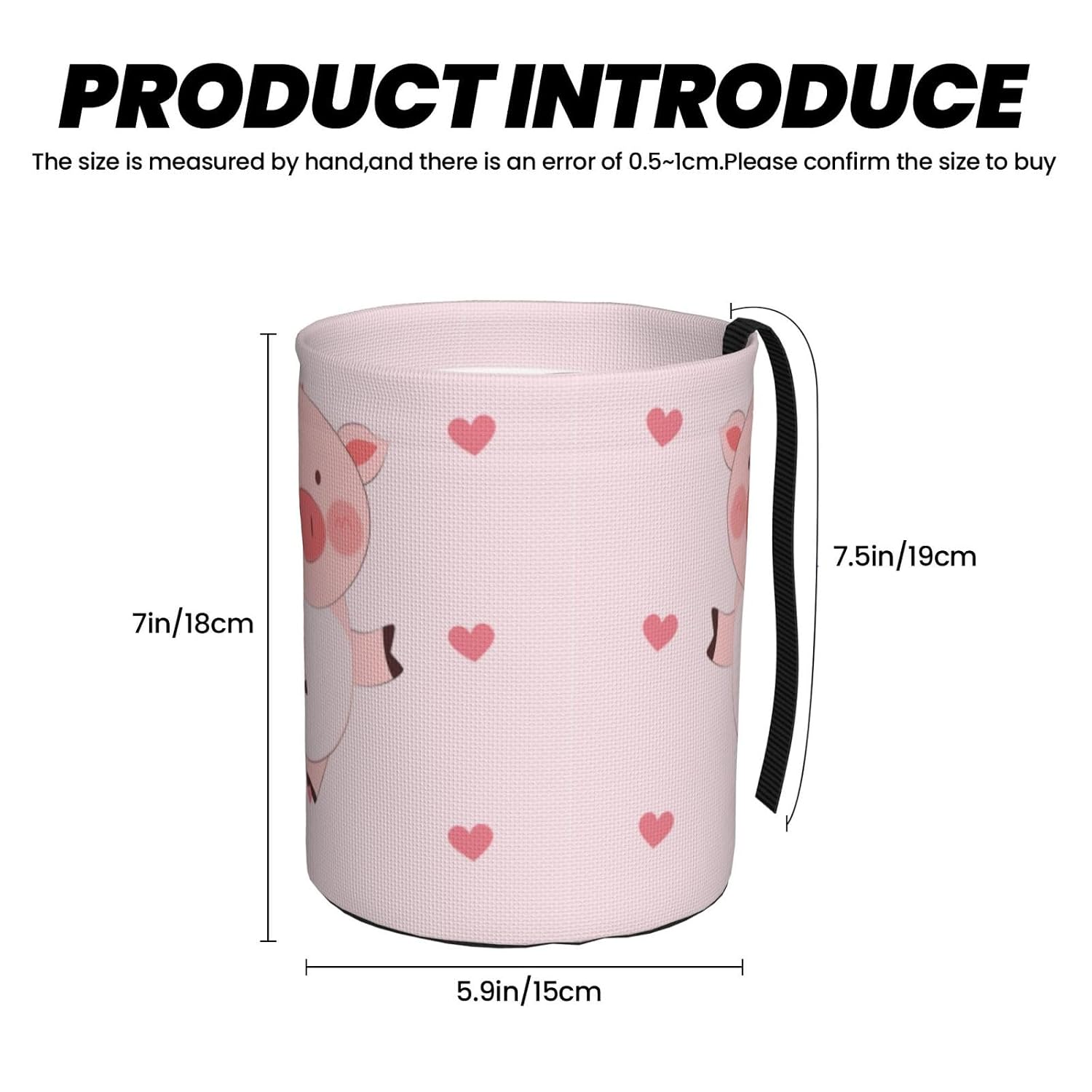 Cartoon Flying Pig Hanging car Trash can, Foldable car Trash can, car Storage Box Accessories, Suitable for Travel SUV Truck Sedan image 3