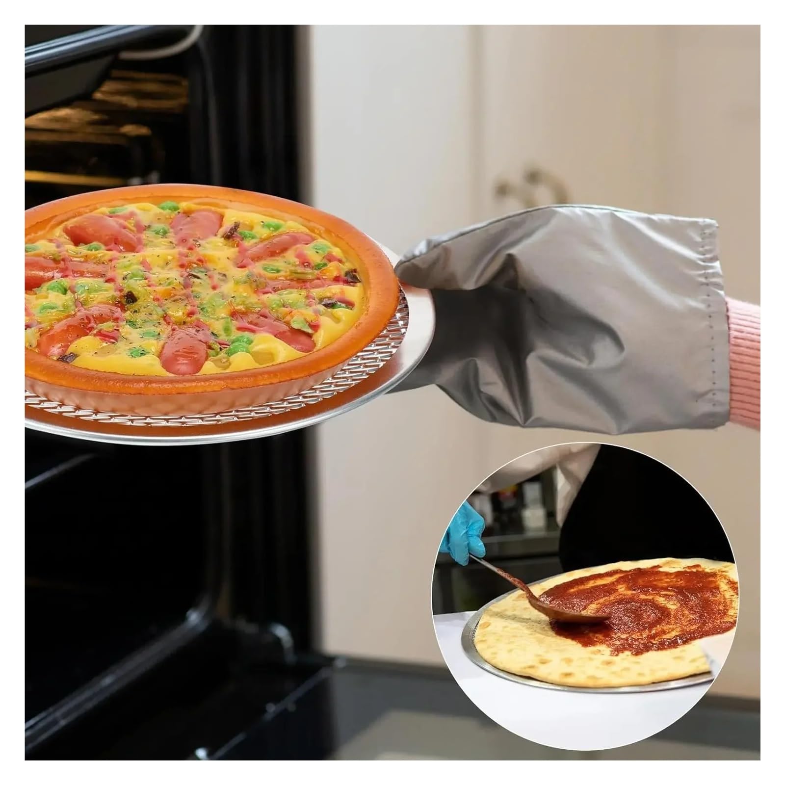 Supporto Pizza Metallo Griglia di raffreddamento for teglia for pizza 3 in 1 a 5 strati