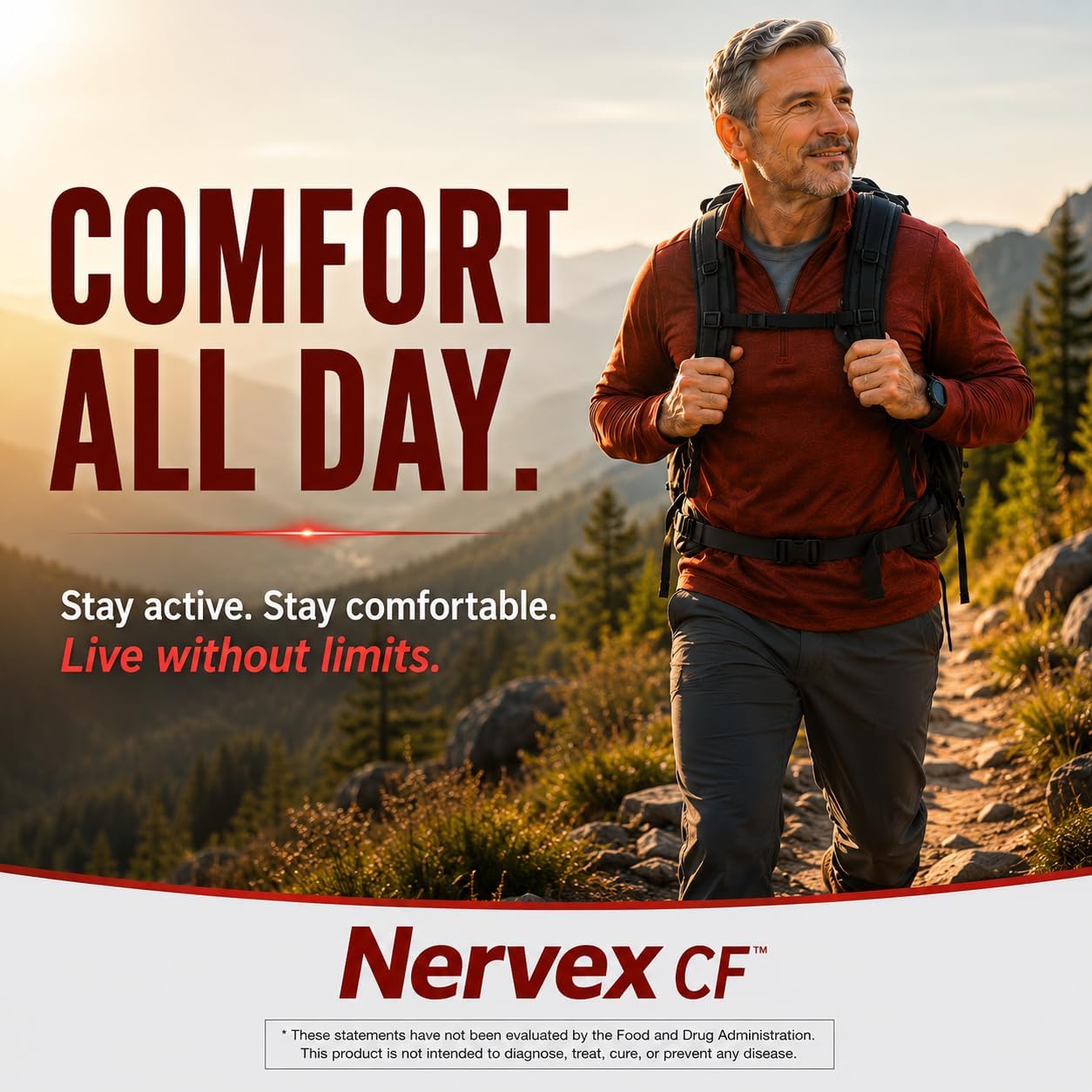 Vita Sciences Nervex CF | Capsaicin-Free Topical Comfort Cream | Arnica, MSM & B Vitamins | Fast-Absorbing | Paraben-Free | Airless Pump