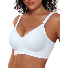 Vertvie Womens Wireless Jelly Bras No Underwire Push Up Seamless Bra Supportive Full Coverage Bralette Regular and Plus Size