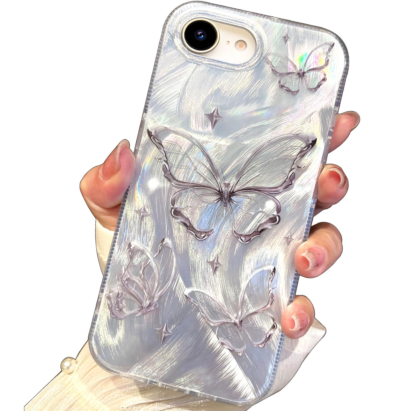 ANDAASH iPhoneケース BFY silver iPhone16 Amazon.com: I-MGAE-IN-AR Compact Case for iPhone 16e Shiny Silver