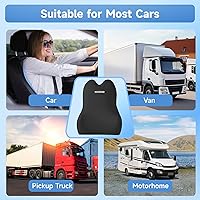 Vista 5 de Almohada de apoyo lumbar para automóvil, camión, accesorios de espuma viscoelástica, cojín de respaldo para asiento de conducción, soporte lumbar