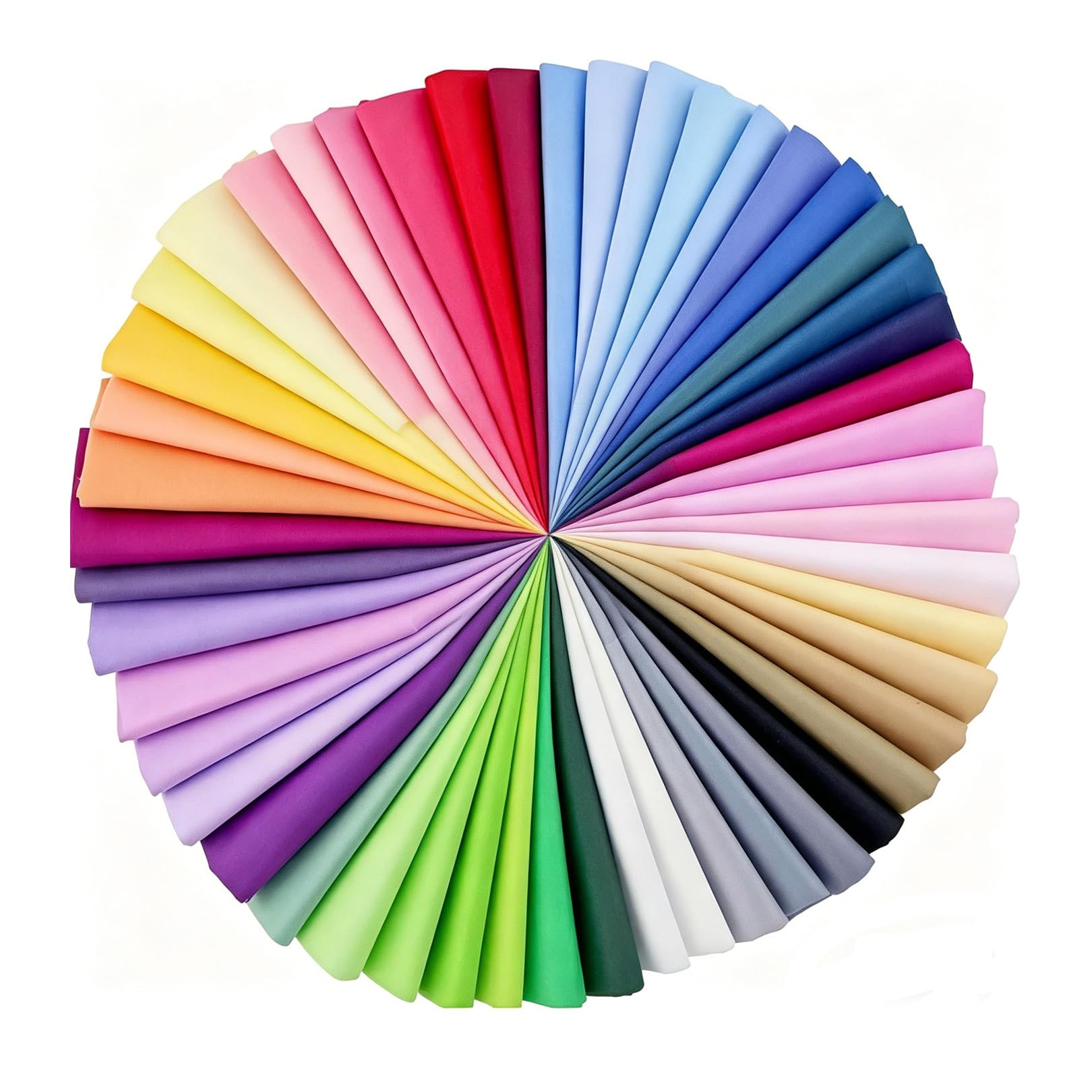 Besmrpg Rainbow 50 Pcs Cotton Fabric Squares Bundle,10X10 Cm Fabrics Squares For Sewing, Diy Crafts,Precut Quilting & Patchwork Bundle Coloured Mixed Squares Material Colour Cotton Sheet For Artcraft