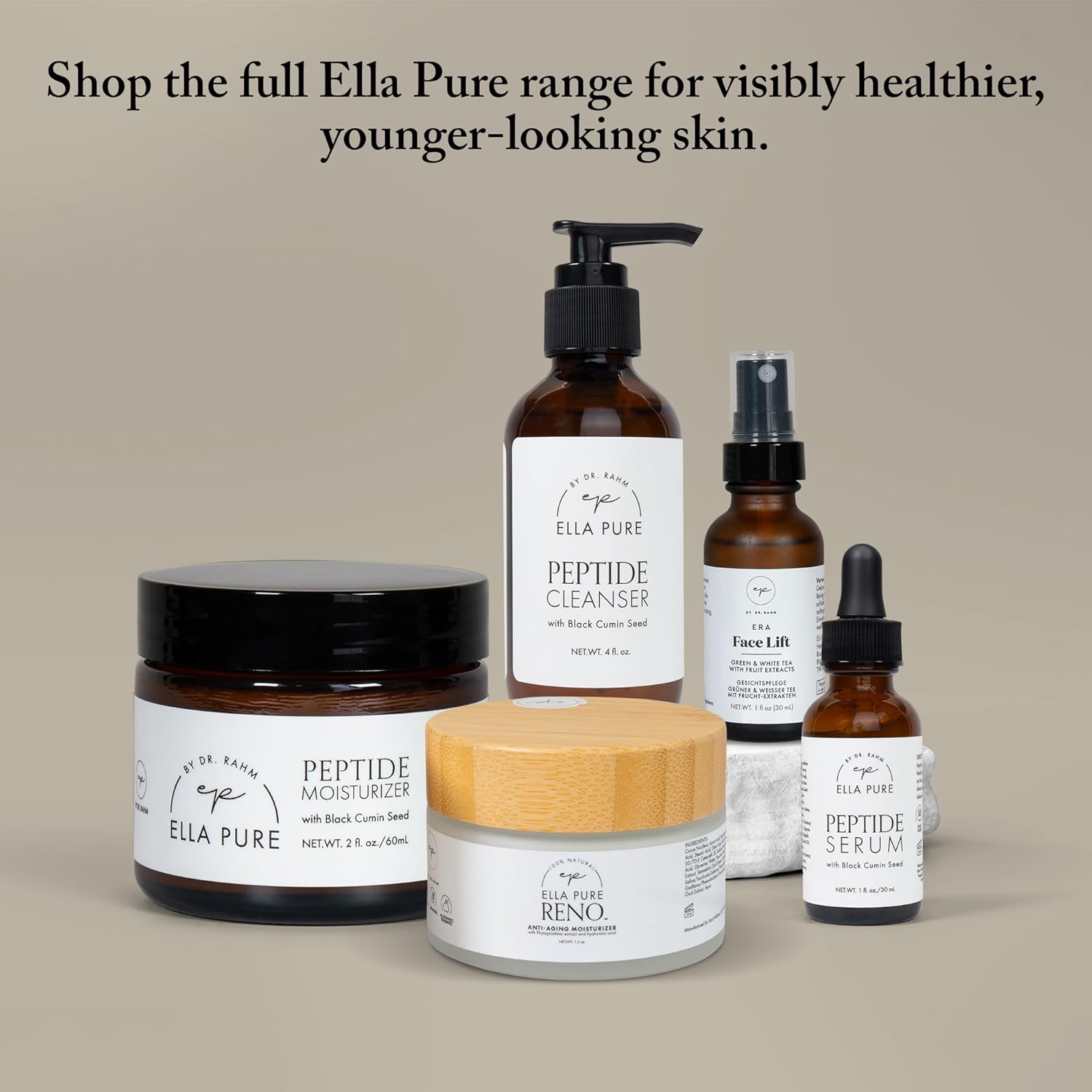 ELLA PURE 1.8 oz Face Lift Mist - Hydrating Face Spray with Green Tea & Niacinamide - Natural Skin Care Spray with Antioxidants, Amino Acids & Aloe for Brighter, Softer Complexion.