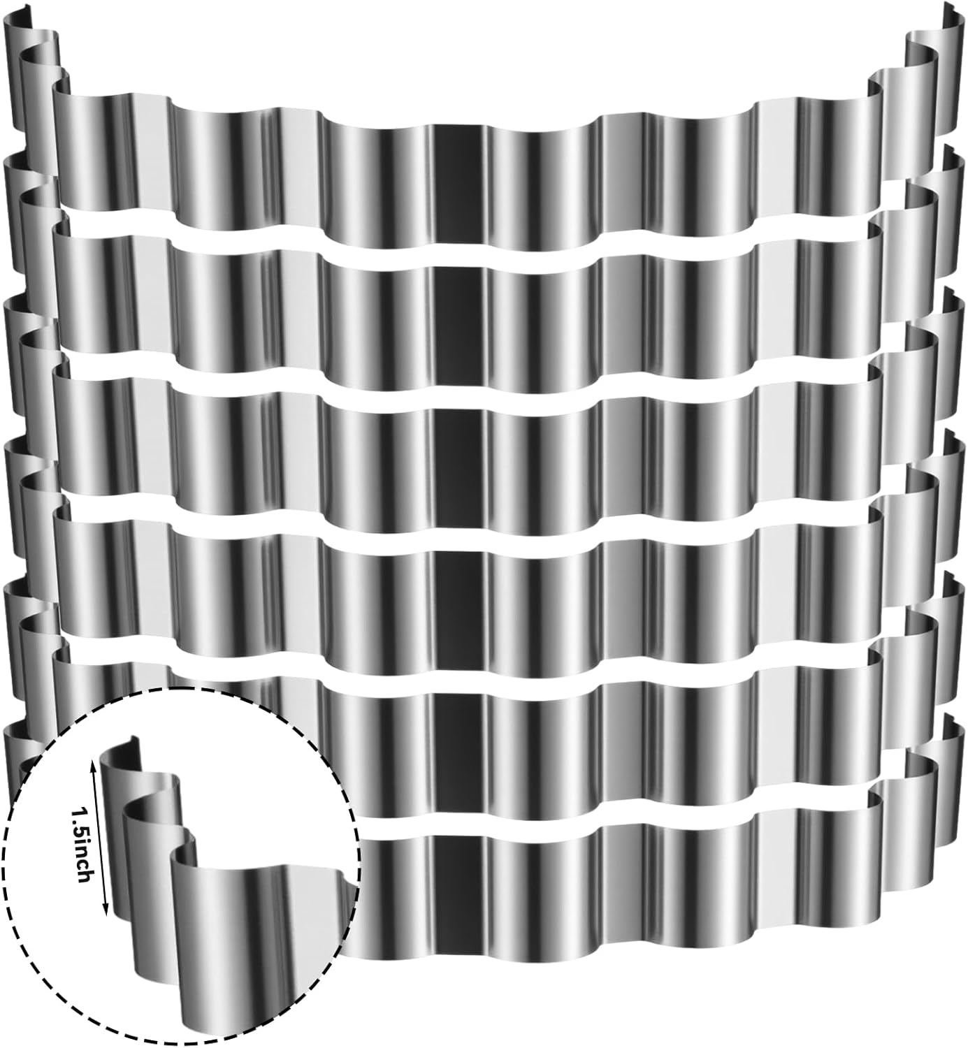 Pelopy 6 Pack Stovepipe Heat Reclaimer 6 Inchstovepipe Radiator Rings Stove Pipe Heats Exchanger Fuel Efficient Collars Capture Heat from Stove Pipe